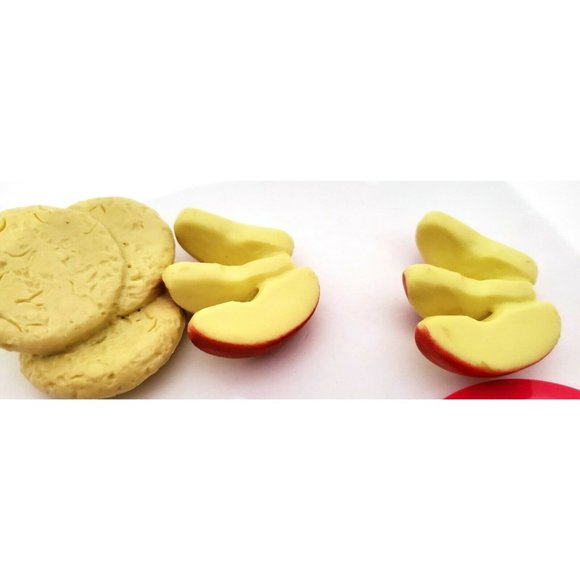 COOKIES APPLE SLICES PLATE NAPKIN American Girl Doll Fun & Games Sleepover food - Picture 8 of 10